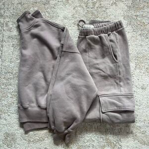 Abercrombie & Fitch Soft Essentials Lounge Set Mock Neck L/XL Purple Cozy